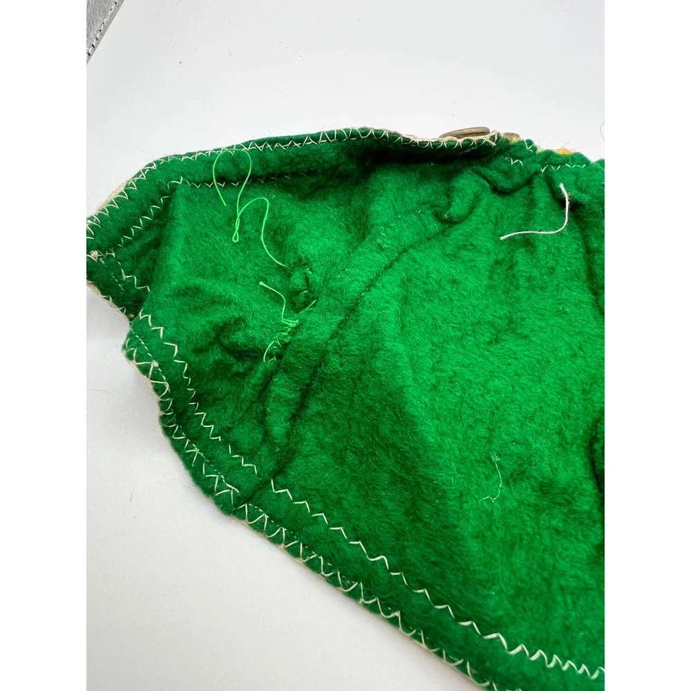 Vintage Green‎ Felt Doll Cloak European Medieval Folklore Dress Up Handmade